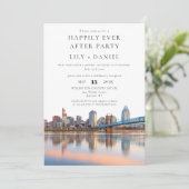 Happily Ever After Photo Cincinnati Wedding Einladung (Stehend Vorderseite)