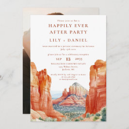 Happily Ever After Photo Desert Wedding Einladung