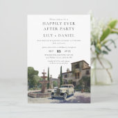 Happily Ever After Photo Old Money Estate Wedding Einladung (Stehend Vorderseite)