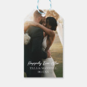 Happily Ever After Photo Picture Wedding Favor Geschenkanhänger (Rückseite)