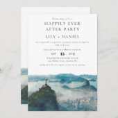 Happily Ever After Rio de Janeiro Brazil Wedding Einladung (Vorne/Hinten)