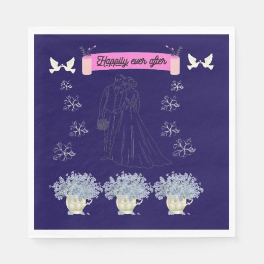 Happily ever after serviette (Vorderseite)