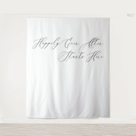 Happily Ever After Starts Here Hochzeitskulisse Wandteppich