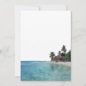 Happily Ever After Tropical Beach Wedding Einladung (Rückseite)