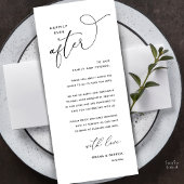Happily Ever After Wedding Dinner Thank You Card Programm