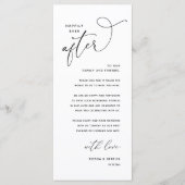 Happily Ever After Wedding Dinner Thank You Card Programm (Vorderseite)