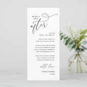 Happily Ever After Wedding Dinner Thank You Card Programm (Stehend Vorderseite)
