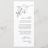 Happily Ever After Wedding Dinner Thank You Card Programm (Vorderseite)