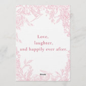 Happily Ever After Wedding Invitation Einladung (Rückseite)