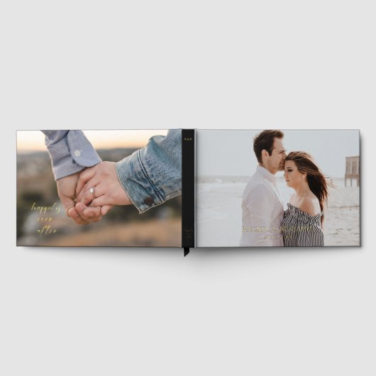 Happily Ever After Wedding Photo Custom Gästebuch (Voll)