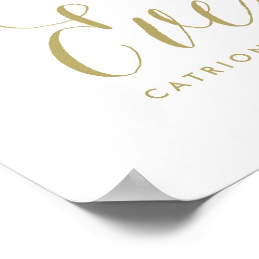 Happily Ever After Wedding Poster | Gold (Ecke)