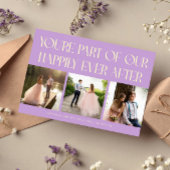 Happily Ever After Wisteria Wedding Photo Dankeskarte