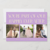Happily Ever After Wisteria Wedding Photo Dankeskarte (Vorderseite)