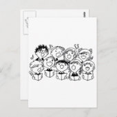 Happily Singing Children Postkarte (Vorne/Hinten)