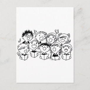 Happily Singing Children Postkarte