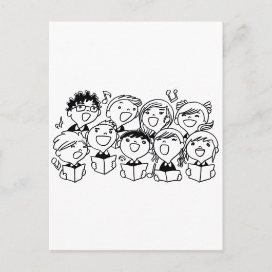 Happily Singing Children Postkarte (Vorderseite)
