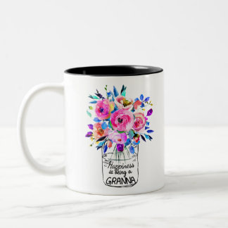 Happiness being Granna Full Flower Zweifarbige Tasse