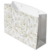 Happiness blooming flowers große geschenktüte (Rückseite Schrägansicht)