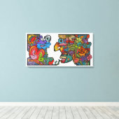 Happiness By Squid Fear City (2.5) Leinwanddruck (Insitu (Holzboden))