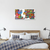 Happiness By Squid Fear City (2.5) Leinwanddruck (Insitu (Schlafzimmer))