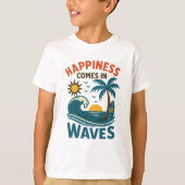 Happiness Comes in Waves - Boys' Inspirational Bea T-Shirt (Vorderseite)