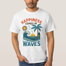 Happiness Comes in Waves - Men's Motivational Beac