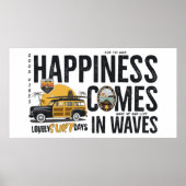 Happiness Comes In Waves Poster (Vorne)