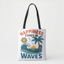 Happiness Comes in Waves - Women's Inspirational T