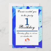 Happiness cute magic unicorn einladung (Rückseite)