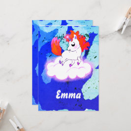 Happiness cute magic unicorn einladung