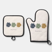 Happiness Daisies Ofenhandschuh & Topflappen-Set (Vorderseite)