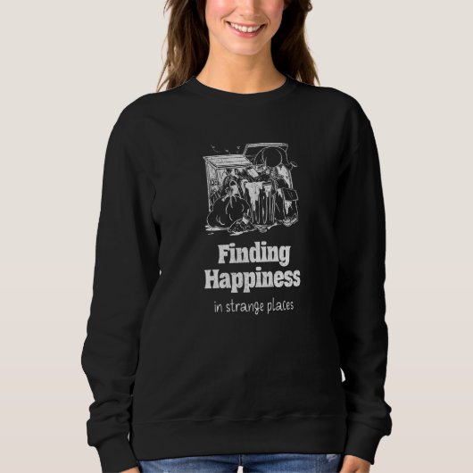 Happiness Dumpster Diving Sarcastic Trash Squad Sweatshirt (Vorderseite)