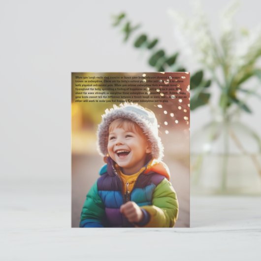 Happiness Endorphins Postkarte (Stehend Vorderseite)