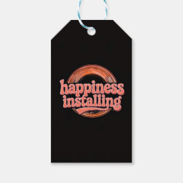 happiness.exe Installing - Vintage 70s Retro Coral Geschenkanhänger