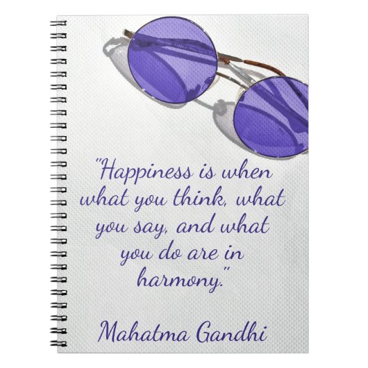 Happiness Harmony Mahatma Ghandi Notizblock (Vorderseite)