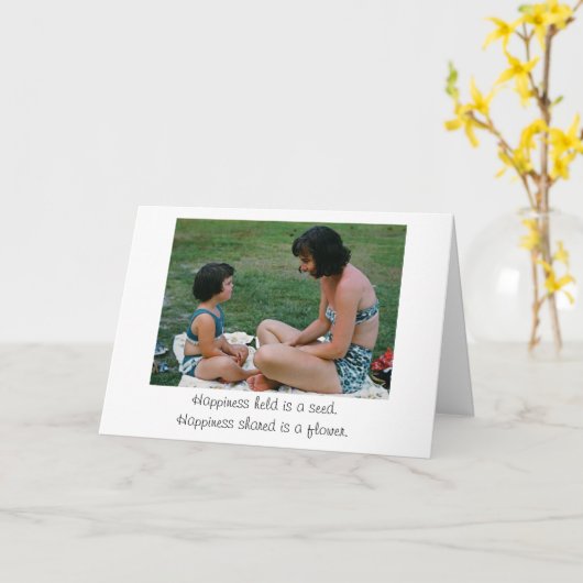 Happiness Held/Happiness Shared Karte (Gelbe Blume)