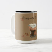 HAPPINESS IN A CUP ZWEIFARBIGE TASSE (Vorderseite Links)