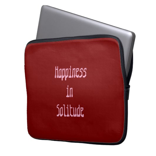 Happiness in Solitude Electronics Bag Laptopschutzhülle (Vorderseite Links)