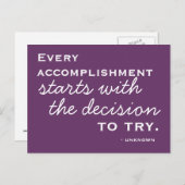 Happiness Inspiration - Motivational Postcard Postkarte (Vorne/Hinten)