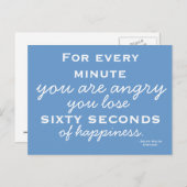 Happiness Inspiration - Motivational Postcard Postkarte (Vorne/Hinten)