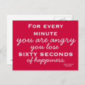 Happiness Inspiration - Motivational Postcard Postkarte (Vorne/Hinten)