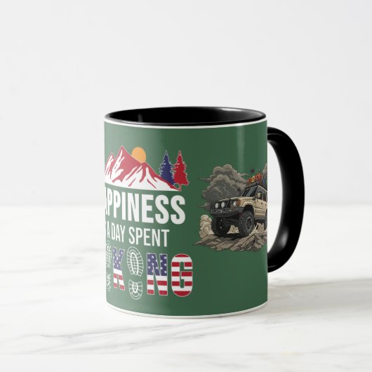 Happiness Is 4x4 Adventure Trail Explorer  Tasse (VorderseiteRechts)