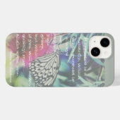 Happiness is a Butterfly - Inspiring Quote Case-Mate iPhone Hülle (Rückseite (Horizontal))