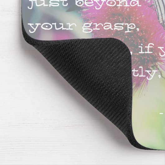 Happiness is a Butterfly - Inspiring Quote Mousepad (Ecke)