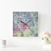 Happiness is a Butterfly - Inspiring Quote Quadratische Wanduhr (Zuhause)