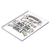 Happiness Is A Cup Of Coffee And My Bible Notizblock (Linke Seite)