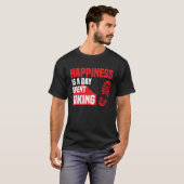 Happiness Is A Day Spent Hiking  Hike Saying T-Shirt (Vorne ganz)
