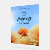 HAPPINESS IS A HABIT ACRYLSCHILD (Winkel)