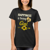 Happiness Is Being A Gigi Sunflower Grandma Mother T-Shirt (Vorderseite)
