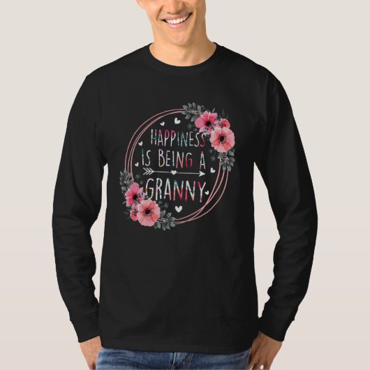 Happiness Is Being A Granny Floral Mother s Day Wo T-Shirt (Vorderseite)